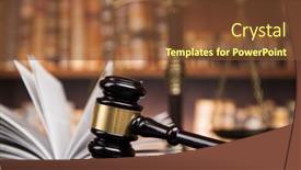 Presentation with justice - Audience pleasing PPT theme consisting of judge-gavel-and-scales backdrop and a tawny brown colored foreground
