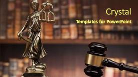  Presentation with justice - Slide set enhanced with judge-gavel-and-scales background and a tawny brown colored foreground