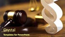  Presentation with judge gavel or law hammer - Audience pleasing slides consisting of judge-gavel-paragraph-sign-symbol backdrop and a tawny brown colored foreground
