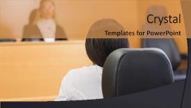  Presentation with lawyer - Beautiful theme featuring judge in the court room backdrop and a  colored foreground
