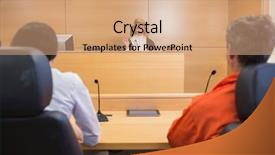  Presentation with lawyer client - Audience pleasing presentation theme consisting of judge in the court room backdrop and a coral colored foreground