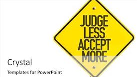  Presentation with judge - Theme having judge less accept more sign background and a white colored foreground