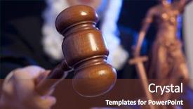  Presentation with courtroom - Presentation design consisting of judge male judge background and a tawny brown colored foreground