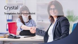  Presentation with employee of the month - Amazing PPT theme having judge medical - injured employee visiting lawyer backdrop and a light gray colored foreground