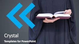  Presentation with judge - PPT layouts enhanced with judge mid section with book background and a tawny brown colored foreground