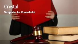  Presentation with verdict - Slides having judge read verdict on grey background background and a crimson colored foreground