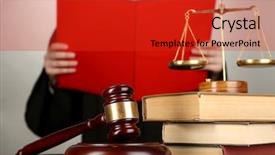  Presentation with verdict - PPT theme with judge read verdict on grey background background and a red colored foreground