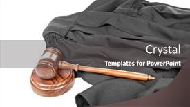  Presentation with rich - Cool new slide set with judge-s-blaco-gown backdrop and a dark gray colored foreground