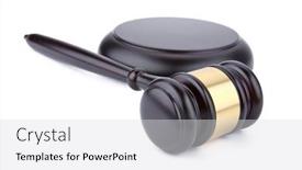  Presentation with gavel - Presentation enhanced with judge-s-gavel-isolated background and a light gray colored foreground