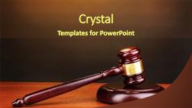  Presentation with judge - Slide deck featuring judge-s-gavel-on-wooden background and a tawny brown colored foreground