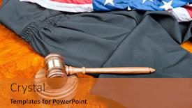  Presentation with american flag - Presentation design enhanced with judge-s-gown-and-gavel background and a gold colored foreground