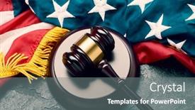  Presentation with judge - Beautiful slides featuring judge-s-wooden-gavel backdrop and a gray colored foreground