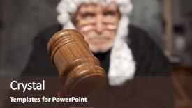  Presentation with courtroom - PPT layouts consisting of judge senior judge in a courtroom striking the gavel background and a tawny brown colored foreground