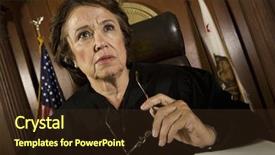  Presentation with judge - Colorful theme enhanced with judge sitting in court backdrop and a tawny brown colored foreground