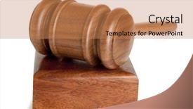  Presentation with gavel - PPT theme with judge-wooden-gavel-isolated background and a  colored foreground