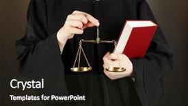  Presentation with judge - Colorful slide deck enhanced with judged - judge on black background backdrop and a black colored foreground