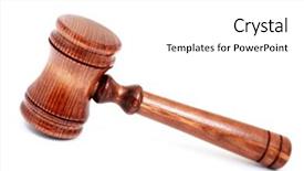  Presentation with courtroom - PPT theme having judge's courtroom gavel background and a white colored foreground