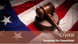  Presentation with justice - Audience pleasing PPT theme consisting of judges-gavel-and-an-american backdrop and a tawny brown colored foreground