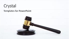  Presentation with sound - Audience pleasing slide set consisting of judges gavel and sound block backdrop and a white colored foreground