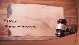  Presentation with oak - Audience pleasing PPT theme consisting of law nature - judge's gavel in front backdrop and a lemonade colored foreground
