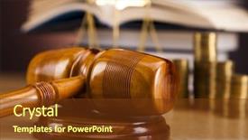  Presentation with justice - Amazing PPT theme having judges gavel isolated - law and justice concept backdrop and a  colored foreground