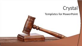  Presentation with judge gavel or law mallet - Cool new presentation theme with judge's gavel with sound backdrop and a white colored foreground