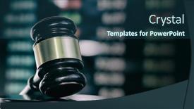  Presentation with monitor computer - Cool new slide set with judges-gavel-with-glowing-computer backdrop and a ocean colored foreground