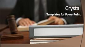  Presentation with judge - PPT layouts consisting of judiciary system - folder on judge table closeup background and a dark gray colored foreground