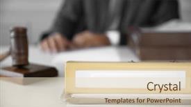  Presentation with judiciary - Presentation theme with judiciary system - folder on judge table closeup background and a lemonade colored foreground