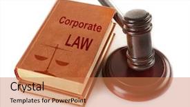  Presentation with law books - Cool new slides with judiciary system - gavel and books isolated backdrop and a coral colored foreground