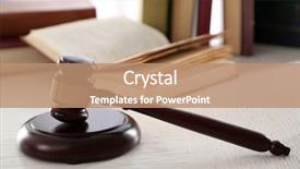  Presentation with closeup of foosball table soccer - Audience pleasing PPT theme consisting of judiciary system - gavel with books on wooden backdrop and a  colored foreground