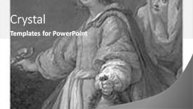  Presentation with sword - Cool new presentation theme with judit-stands-with-a-sword backdrop and a gray colored foreground