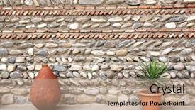  Presentation with ancient greek philosophy socrates - Presentation theme having jug flowerpot with green palnts background and a coral colored foreground