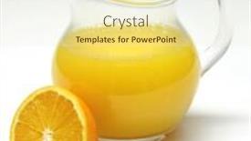  Presentation with orange juice - Cool new presentation design with jug of orange juice with cut orange photographed on white backdrop and a cream colored foreground