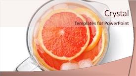  Presentation with pomegranates and grapefruit - Theme having jug of tasty grapefruit lemonade background and a lemonade colored foreground