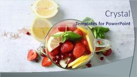  Presentation with lemonade - Audience pleasing presentation consisting of jug-with-delicious-strawberry-lemonade backdrop and a sky blue colored foreground