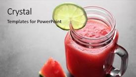  Presentation with smoothie - Theme consisting of  background and a  colored foreground