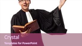  Presentation with one young man exercising handball - Slide set having sports - 3 hurdles in a row background and a  colored foreground.