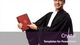  Presentation with lawyer - Beautiful slides featuring juged - one caucasian lawyer man backdrop and a  colored foreground