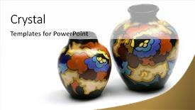  Presentation with decoration - Colorful PPT layouts enhanced with jugendstil decoration art nouveau backdrop and a white colored foreground