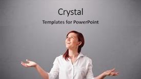  Presentation with juggling - Audience pleasing PPT theme consisting of juggle - beautiful young lady standing backdrop and a light gray colored foreground