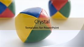  Presentation with juggling - Beautiful presentation theme featuring juggle - three juggling balls backdrop and a gold colored foreground