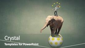  Presentation with elephant - Colorful PPT layouts enhanced with juggle - young businessman in cap standing backdrop and a gray colored foreground