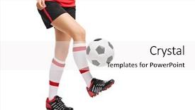  Presentation with football - Colorful presentation theme enhanced with legs of a female backdrop and a white colored foreground