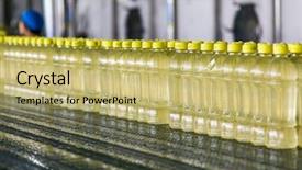  Presentation with china - PPT theme enhanced with juice factory - drinks production plant in china background and a yellow colored foreground