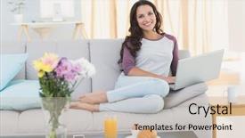  Presentation with home domestic market - PPT layouts consisting of juice free - pretty brunette relaxing background and a soft green colored foreground