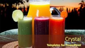  Presentation with juice - Slides enhanced with juice-jar-with-glasses background and a tawny brown colored foreground