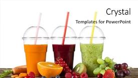  Presentation with healthy drink - Audience pleasing theme consisting of juice mix fruit healthy drink backdrop and a white colored foreground