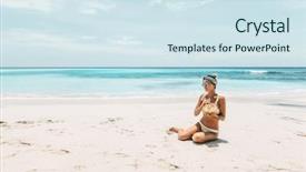  Presentation with vegan diet - Presentation consisting of juice while relaxing on sandy background and a sky blue colored foreground