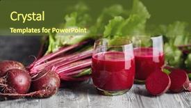  Presentation with detox - Cool new PPT layouts with juice with freshly picked bunch backdrop and a tawny brown colored foreground
